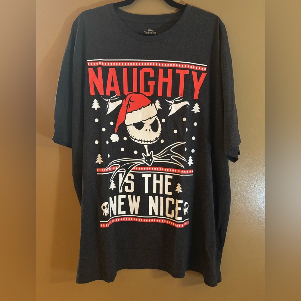Disney NBC Jack Skellington Black Graphic T-Shirt Size 2XB